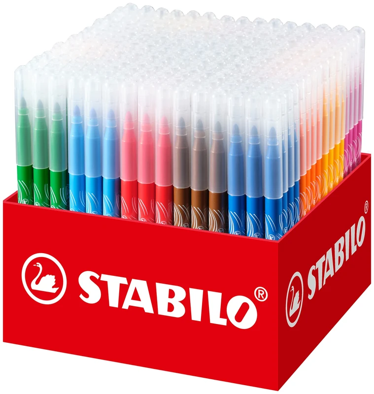 STABILO power - Medium Fibre-Tip Pen - Classpack of 240 - with 20 Assorted Colours