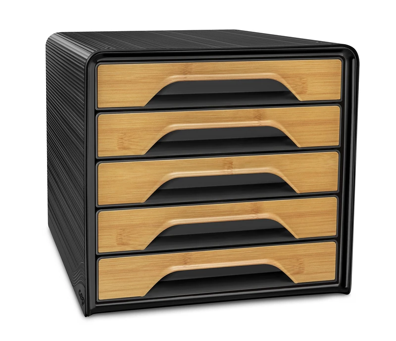CEP 5 Flat Drawer Box Black Bambu