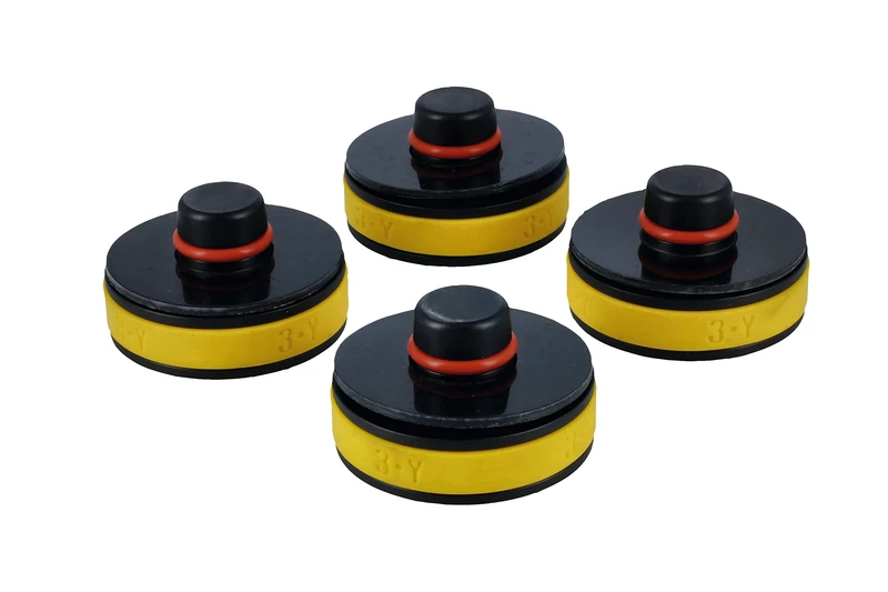 Laser 8439 Engineered Acetyl Jack Pads for Tesla Model 3 & Y - 4pc,Yellow