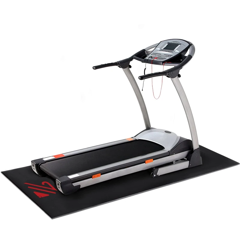 BUCKLOS Treadmill Mat - 36" x 72", 6mm PVC, Black, Non-Slip & Sound Insulation, Protects Floors, Dampens Vibration, Waterproof, Suitable for Peloton Bike, Spin Bike, Treadmills & More