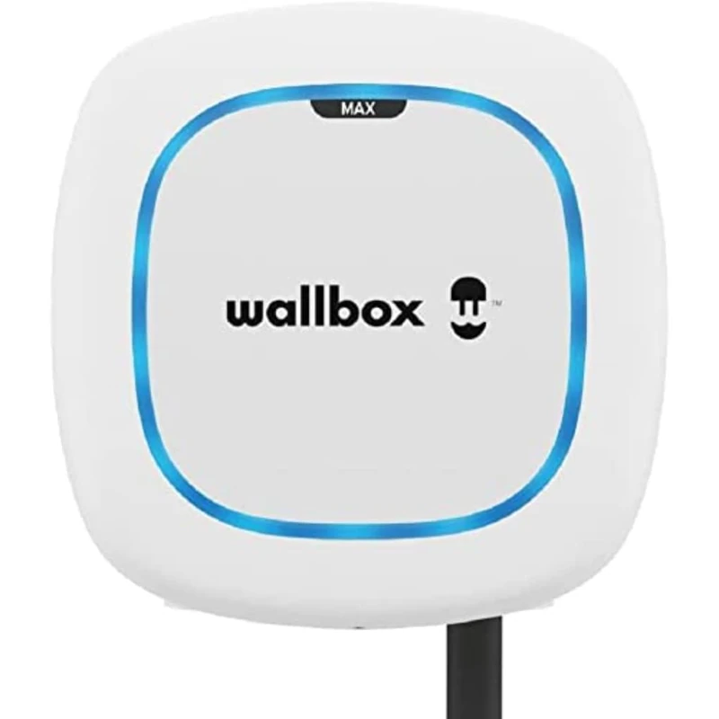 Wallbox Pulsar Max, Electric Vehicle Charger (22 kW, Type 2, Wi-Fi, Bluetooth, OCPP, Indoor/Outdoor, 5 m, Easy to Install) White