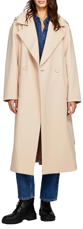 SISLEY Women's Coat 2mt4ln02n Trench, Light Beige 3a6, 16