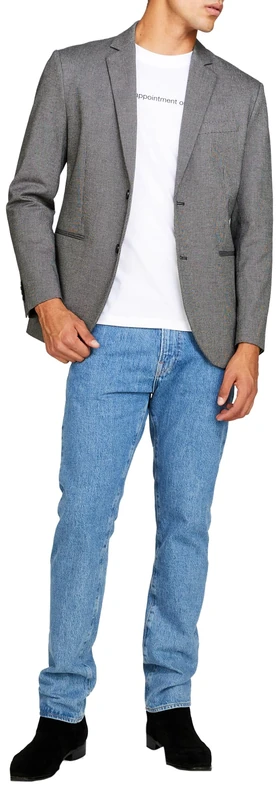 Sisley Mens Jacket 2LAGSW014 Jacket, Grey 903, 42