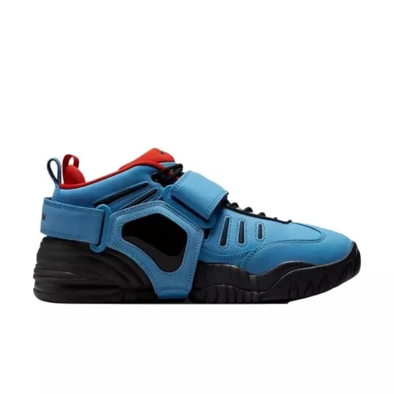 Nike Men's X Ambush Air Basketball Shoe, Blue/Black/Red, 9.5 UK