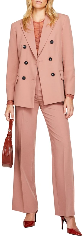 Sisley Women's 2KVXLW01C Jacket, Antique Pink 33A, 38, Antique Pink 33a