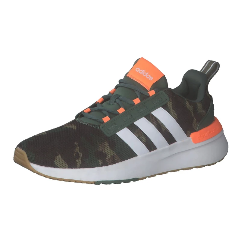 adidas Men's Racer TR21 Cloudfoam Lifestyle Running Shoes, Green Oxide / Cloud White / Orange, 8.5 UK