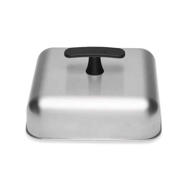 Weber Melting Dome/Grill Hood for Grill Plates/Planchas (26 x 26cm), ideal for melting cheese for burgers, steaming, for even heat distribution - Silver (6783)