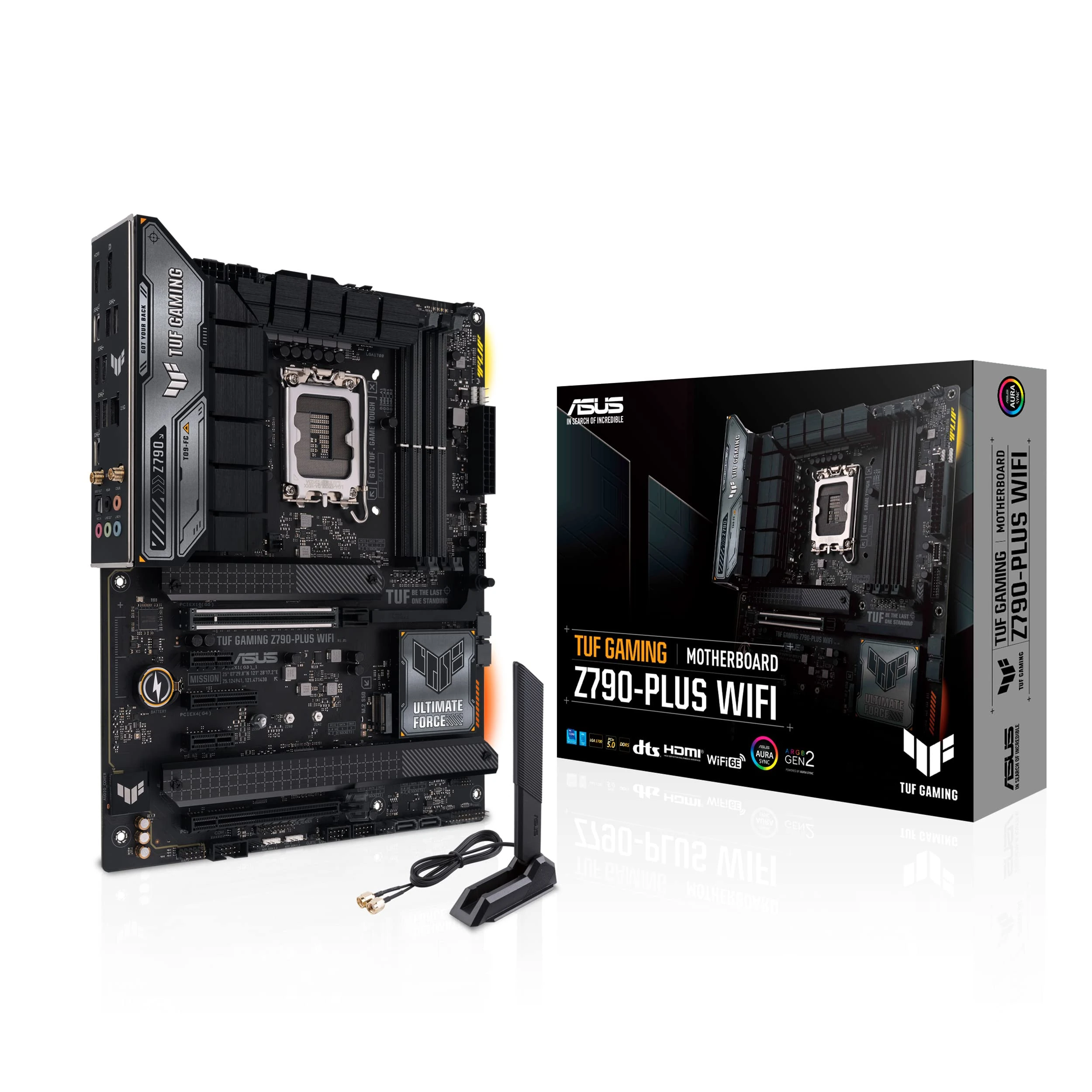 ASUS TUF GAMING Z790-PLUS WIFI, Intel Z790, 1700, ATX, 4 DDR5, HDMI, DP, Wi-Fi 6E, 2.5G LAN, PCIe5, RGB, 4x M.2