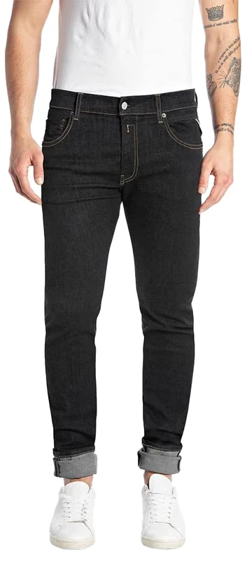 REPLAY Adult M1021 Mickym Hyperflex Forever Jeans, Dark Blue 007, 34W / 30L