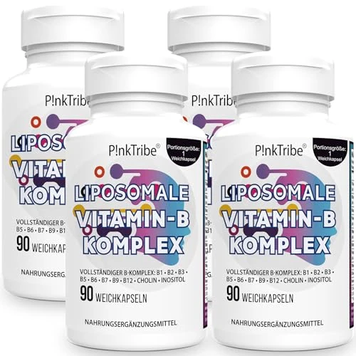 Liposomal Vitamin B Complex Softgels - 9 Methylated B Vitamins for Easily Absorbed, Vitamin B6, Folate & Inositol, 10x Better Absorption, One Softgel a Day, 360 Softgels (Pack of 4)