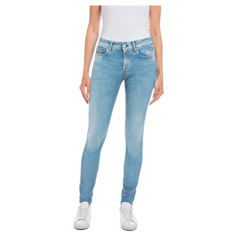 REPLAY Women's WH689 Hypeflex Stretch Denim Jeans, Light Blue 010, 27W / 32L