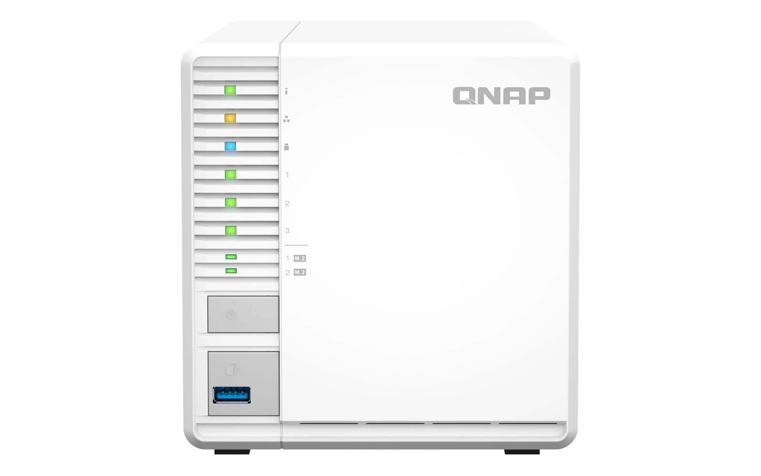 QNAP TS-364-8G | 3-Bay, Intel Quad-core CPU, 2 x M.2 Slots, 2.5GbE RAID5 Desktop NAS, 8GB RAM