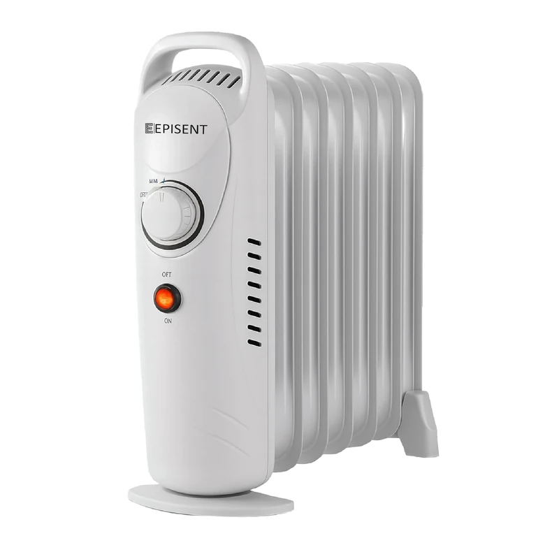 EPISENT Oil Filled Radiator Heater 7 Fin 700W, Compact & Quiet Portable Electric Heater with Adjustable Thermostat, Overheat & Tip Over Protection, Free Standing Oil Filled Radiator for Home & Office