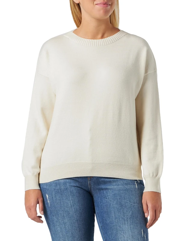 Replay Women's Sweater Elegant, Butter 002 (Ivory), XXS - Image 1