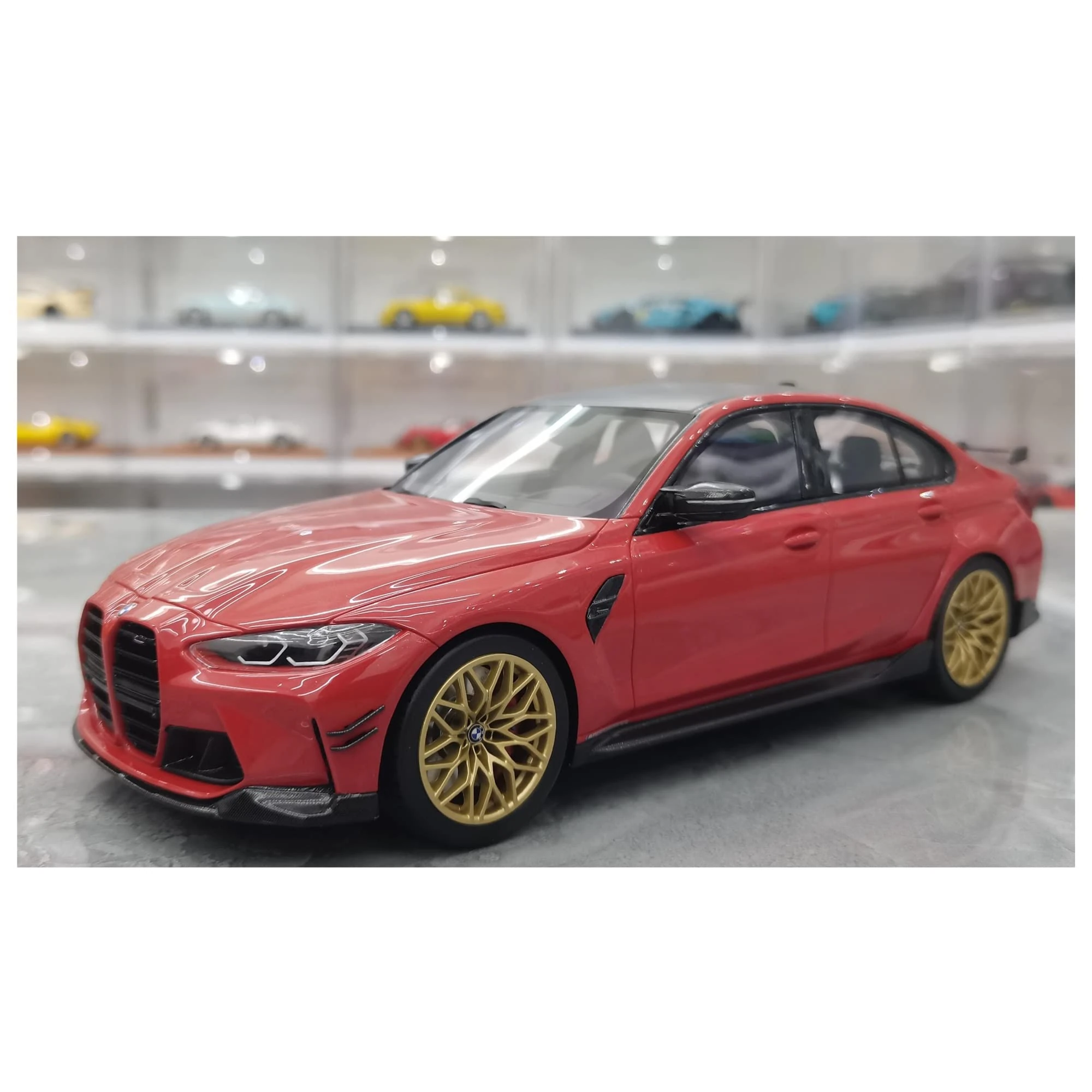 LANUVA Simulation Car Model Best Gift 1/18 For BMW M3 G80 Resin Fully Enclosed Static Car Model Adult Classic Collectibles