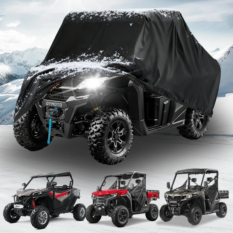 QYMOTO CFMOTO Cover 2-3 Seater,Oxford Cloth Long Lasting Keep Clean Uforce 1000 Cover Fits for CFMOTO UTV Uforce Zforce 500 600 800 950 1000 Accessories 125.98"x 59.06"x 66.93"