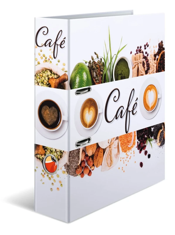 HERMA A4 Recipe Binder Coffee Set, 5 Pack, 7cm Wide, DIY Recipe Organizer, Gloss Finish Recipe Book Design with Inner Print