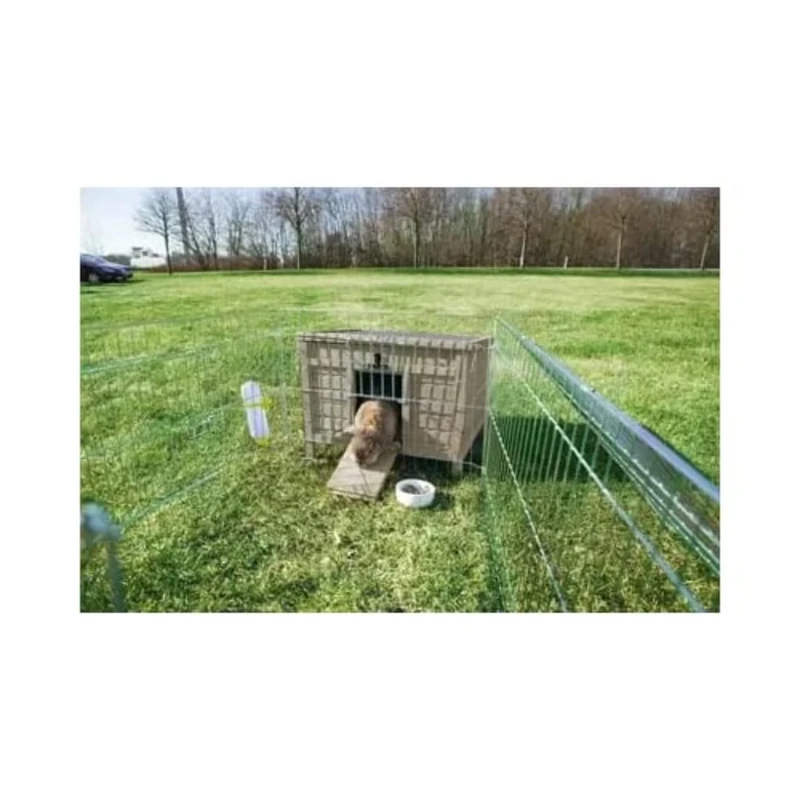 natura small animal house, 60 × 47 × 50 cm, grey-green