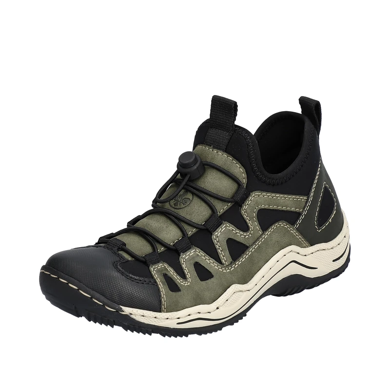 Rieker Women's L0579 Low Shoes, Green Combi, 5 UK