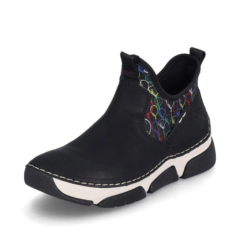 Rieker Women Trainers 45957, Ladies Slip-on,Low Shoe,Street Shoes,Leisure,Sporty,Black (Schwarz / 00),42 EU / 8 UK