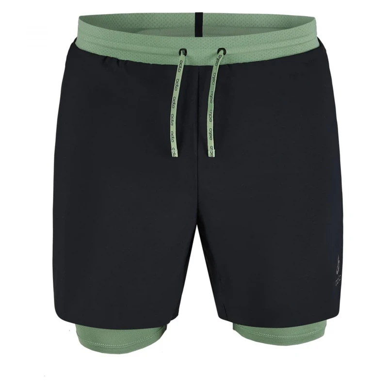 Odlo Men 2-in-1 Running Shorts X-ALP TRAIL 6 INCH, black - loden frost, S