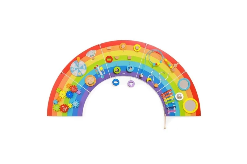 VIGA 44642 Toys – Wall Activity Panel – Rainbow