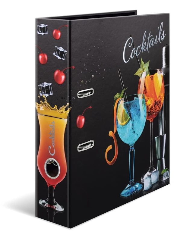 HERMA A4 Recipe Binder Cocktails Set, 5 Pack, 7cm Wide, DIY Recipe Organizer, Gloss Finish Recipe Book Design with Inner Print