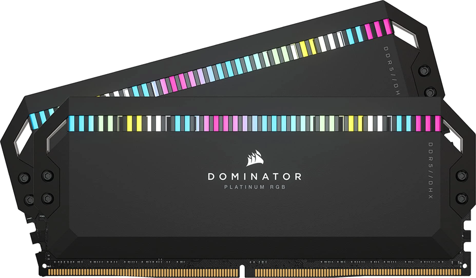 Corsair DOMINATOR PLATINUM RGB DDR5 32GB (2x16GB) 6400MHz C40 Intel Optimised Desktop Memory (Onboard Voltage Regulation, Patented CORSAIR DHX Cooling, 12 Ultra-Bright CAPELLIX RGB LEDs) White