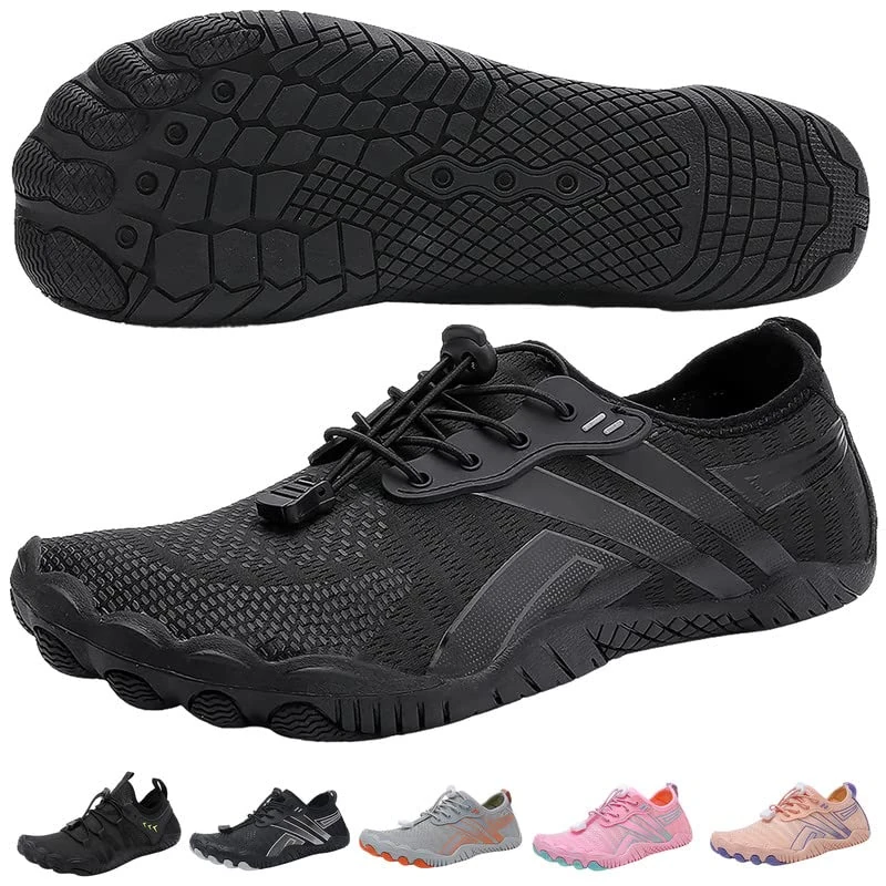 Bravover Unisex Water Shoes for Men Women with Five Toes Design Quick Dry Barefoot Aqua Shoes Ideal for Swim Pool Surf Beach Sea Activities