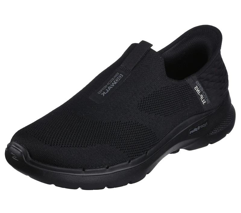 Skechers Men's Slip-ins: Go 6-Easy On Slip-on Walking Sneakers, Black, 9 UK