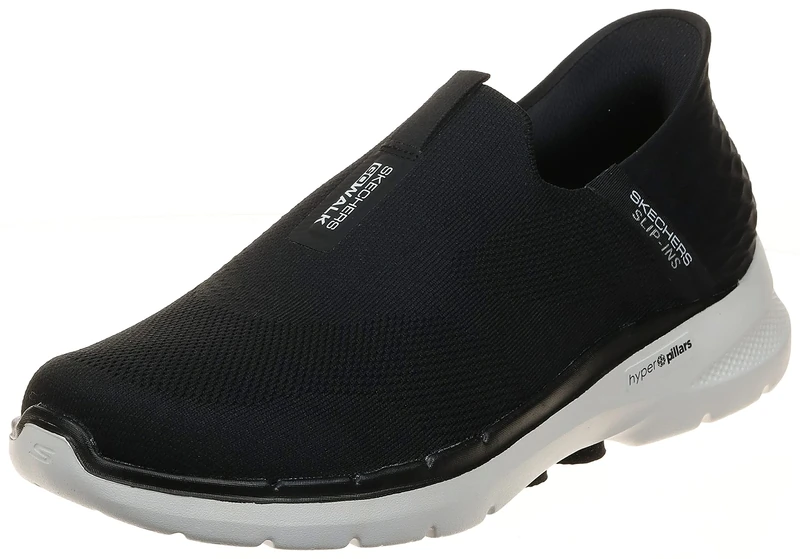 Skechers Men's Gowalk 6 Slip ins Athletic Slip-On Walking Shoe | Casual Sneaker with Memory Foam, Black, 11