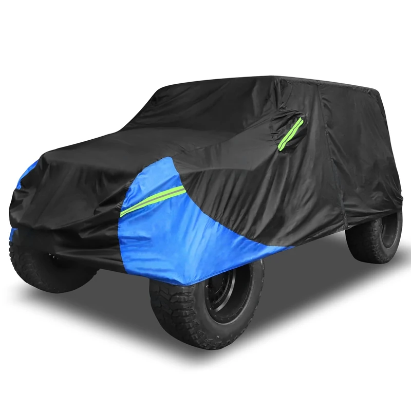 X AUTOHAUX Heavy-Duty SUV Cover for Jeep Wrangler 4 Door - Waterproof, UV-Resistant, and All-Weather Protection