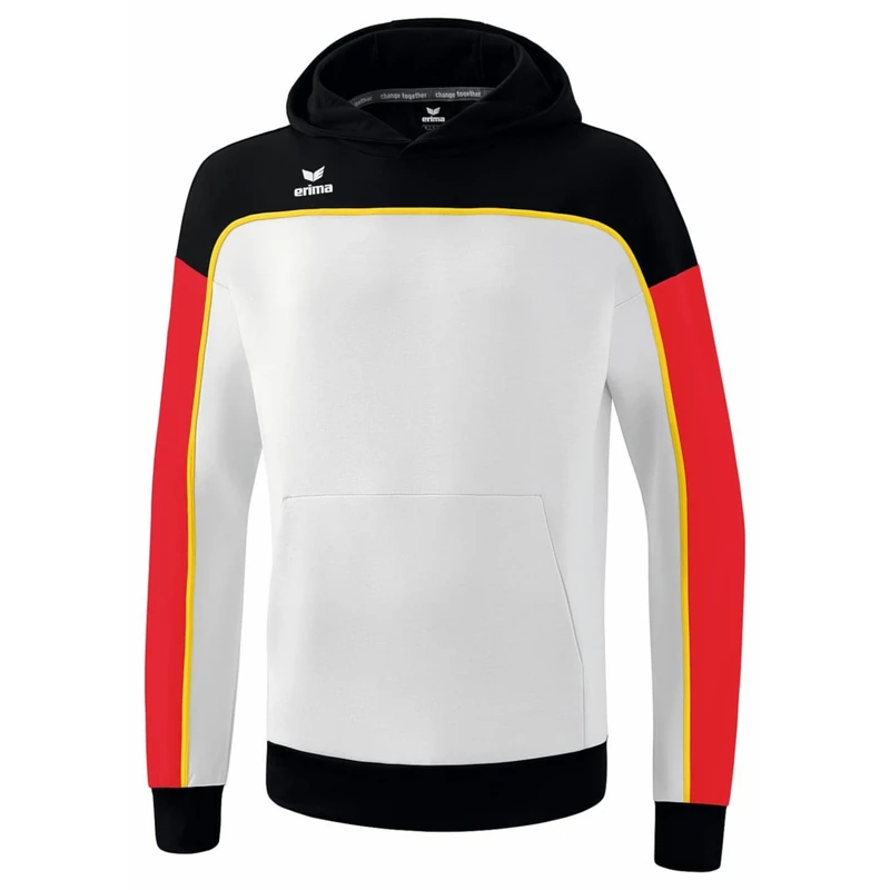 Erima Men's „CHANGE hooded sweatshirt, white/black/red, XXL