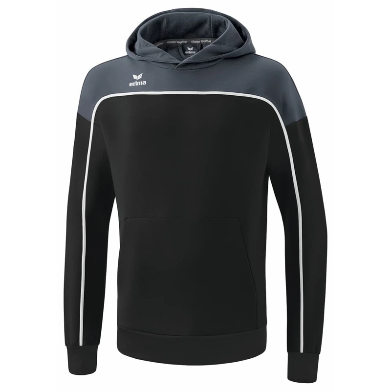 Erima Men's „CHANGE hooded sweatshirt, black grey/slate grey/white, L