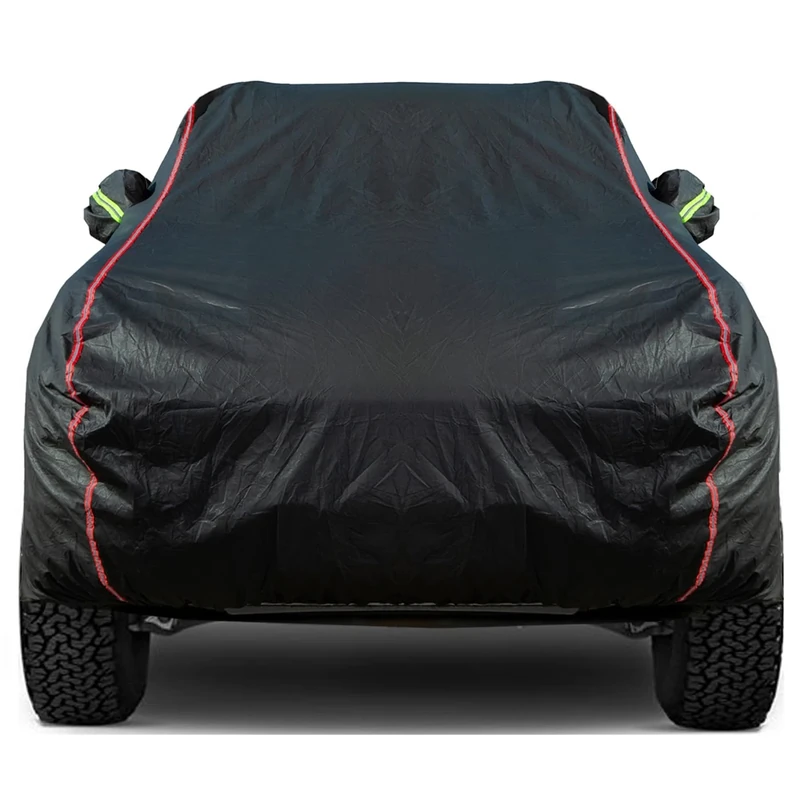 QUYDDC Breathable New Material, Waterproof Car Cover, Locks and Zipper Doors, Sunscreen Waterproof UV Prevention Snowproof Wind and Windproof,Suitable for Indoor Outdoor,for Pickup 230"-260",B9