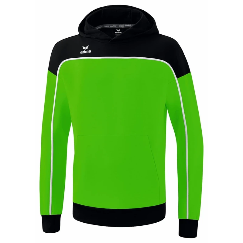 Erima Unisex Kid's „CHANGE hooded sweatshirt, green/black/white, 128