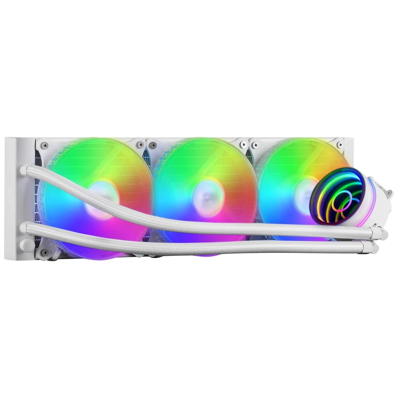 Mars Gaming ML-ONE360 White, Liquid CPU Cooling, TDP 550W, Infinity Mirror, 3 Silent FRGB Fans, Universal Multisocket