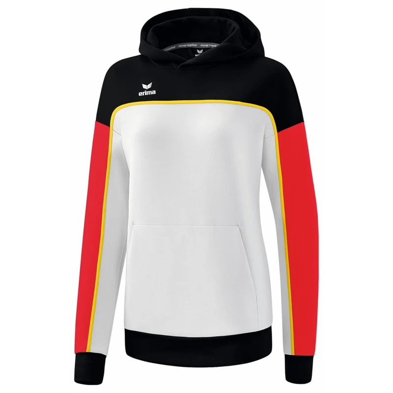Erima Women's Change hooded sweatshirt, White/Red/Black, 42
