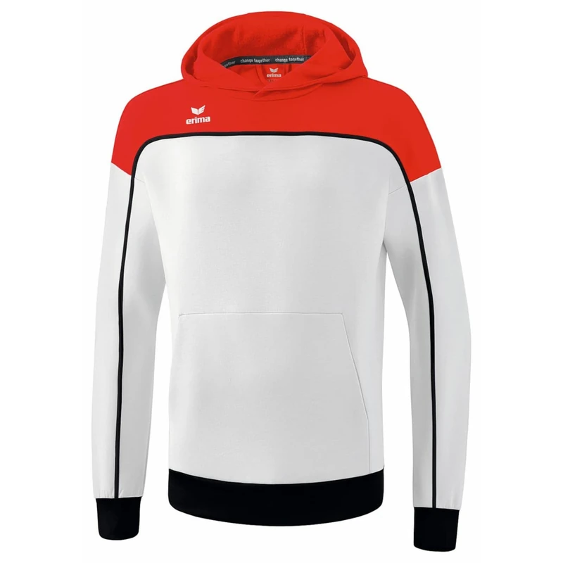 Erima Men's „CHANGE hooded sweatshirt, white/red/black, S - Image 1