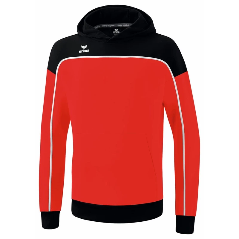Erima Unisex Kid's „CHANGE hooded sweatshirt, red/black/white, 128