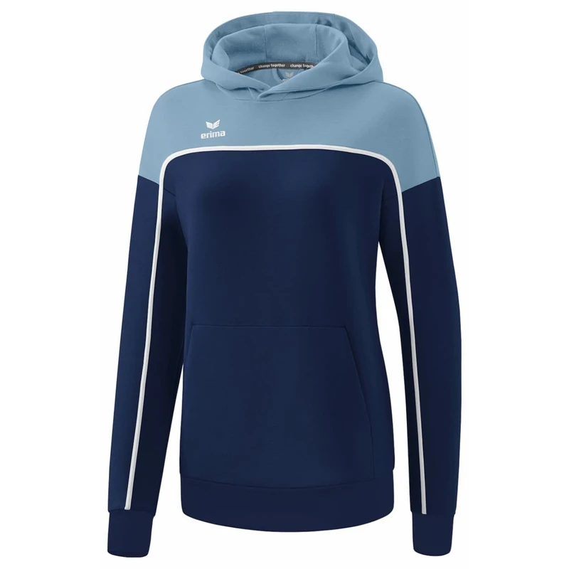 Erima Unisex Women's „CHANGE hooded sweatshirt, new navy/faded denim/white, 44 - Image 1