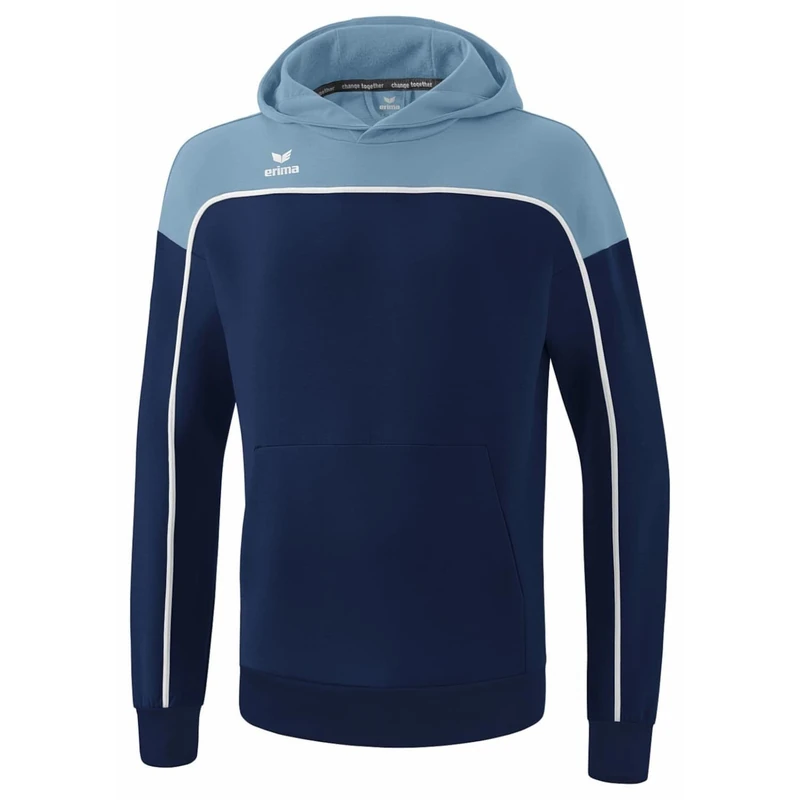 Erima Men's CHANGE hooded sweatshirt, New Navy/Faded Denim/White, XXL - Image 1