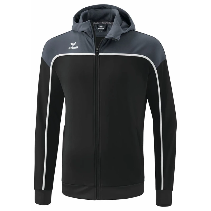 Erima Men's Change Training Jacket with Hood, Black Grey/Slate Grey/White, XL