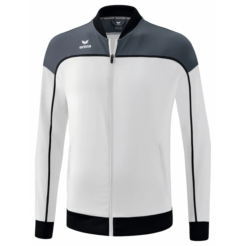 Erima Men's Change Functional Presentation Jacket, White/Slate Grey/Black, 3XL