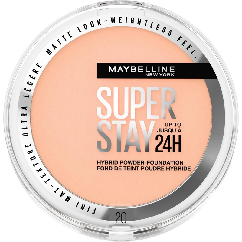 Maybelline Stay 2-in-1 Powder Foundation - 24h Waterproof Matte, No. 20