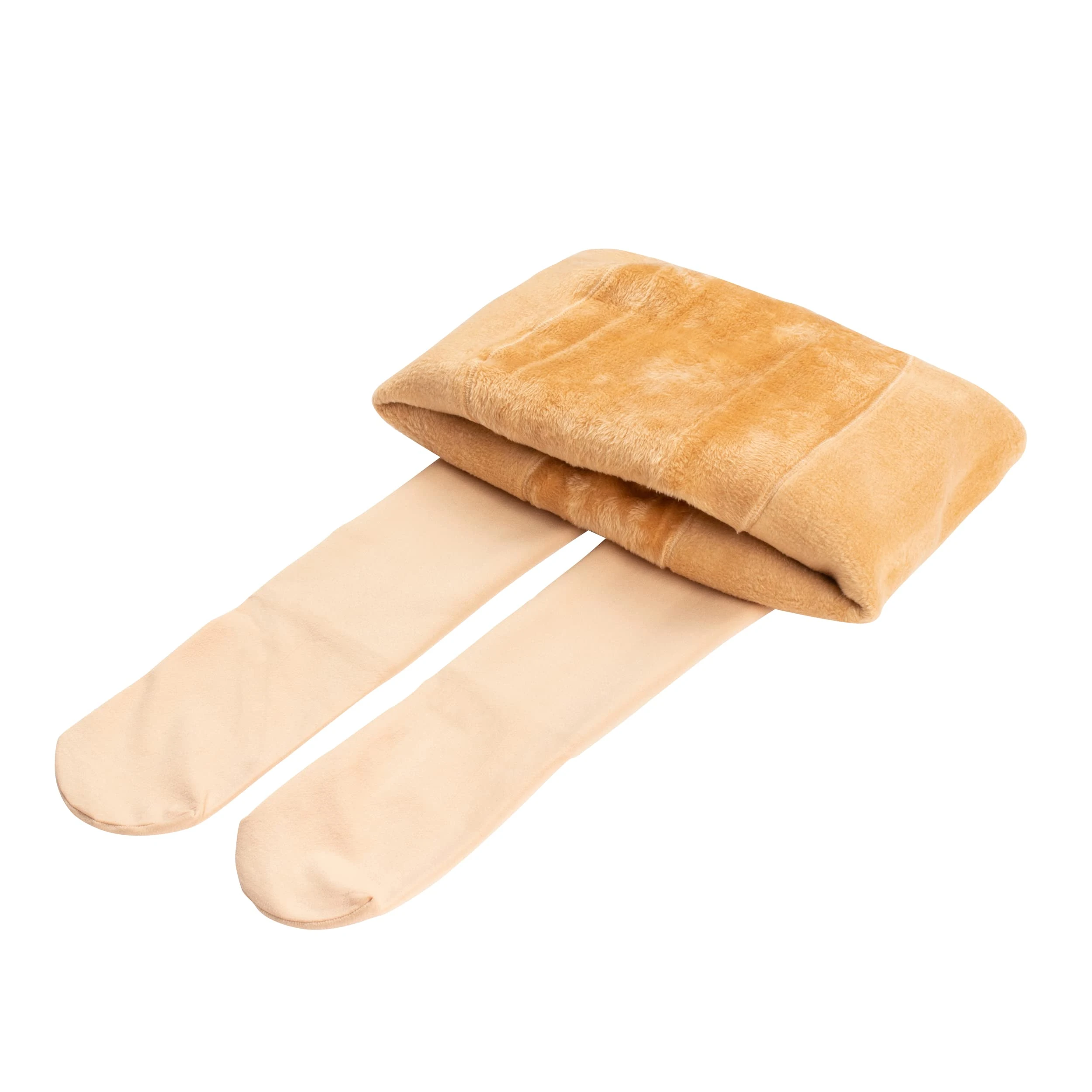 Drelaar Fleece Lined Winter Thick Leggings for Women High Waist Warm Thermal Tights Nude Socks