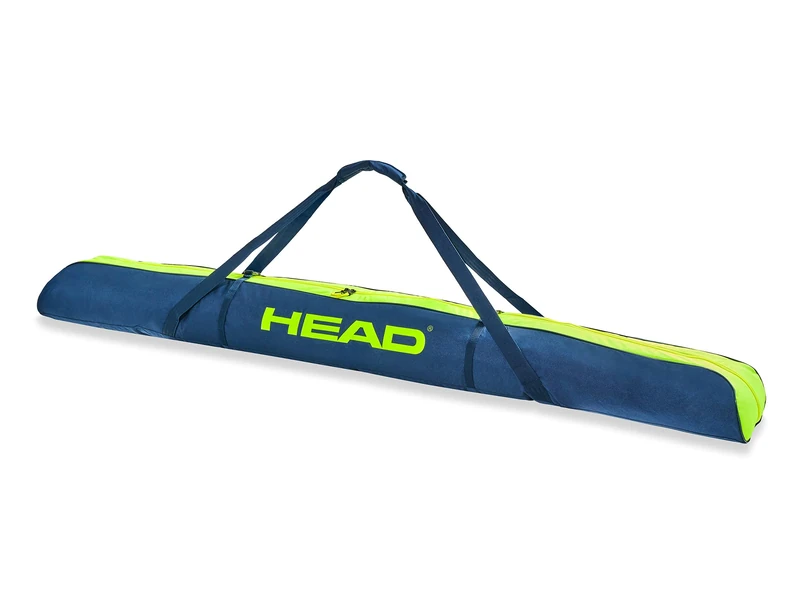 HEAD Single Ski Bag (Navy/Yellow), Navy/Yellow, One Size, Ski Bag
