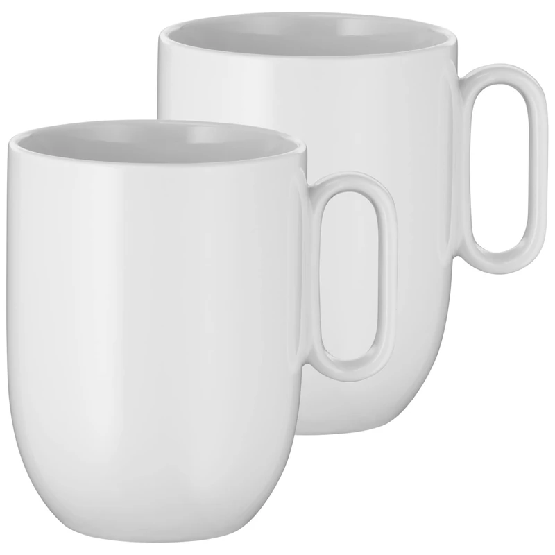 WMF Barista Mugs Set of 2, 2 Coffee Mugs, 380 ml, Porcelain, Coffee Cups, Coffee Mugs, Dishwasher Safe