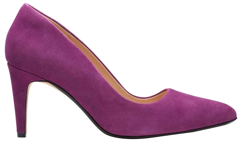 Clarks Women's Laina Rae Court Shoes, Newness, 5.5 UK Purple