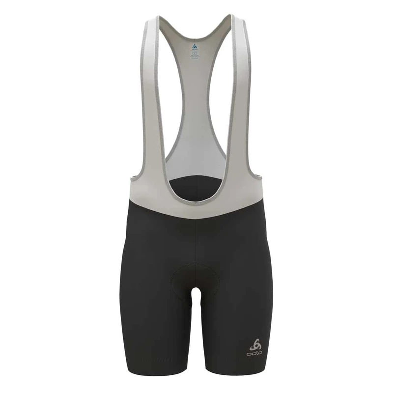 Odlo Men Cycling shorts with suspenders ESSENTIALS ECO, white - black, XL
